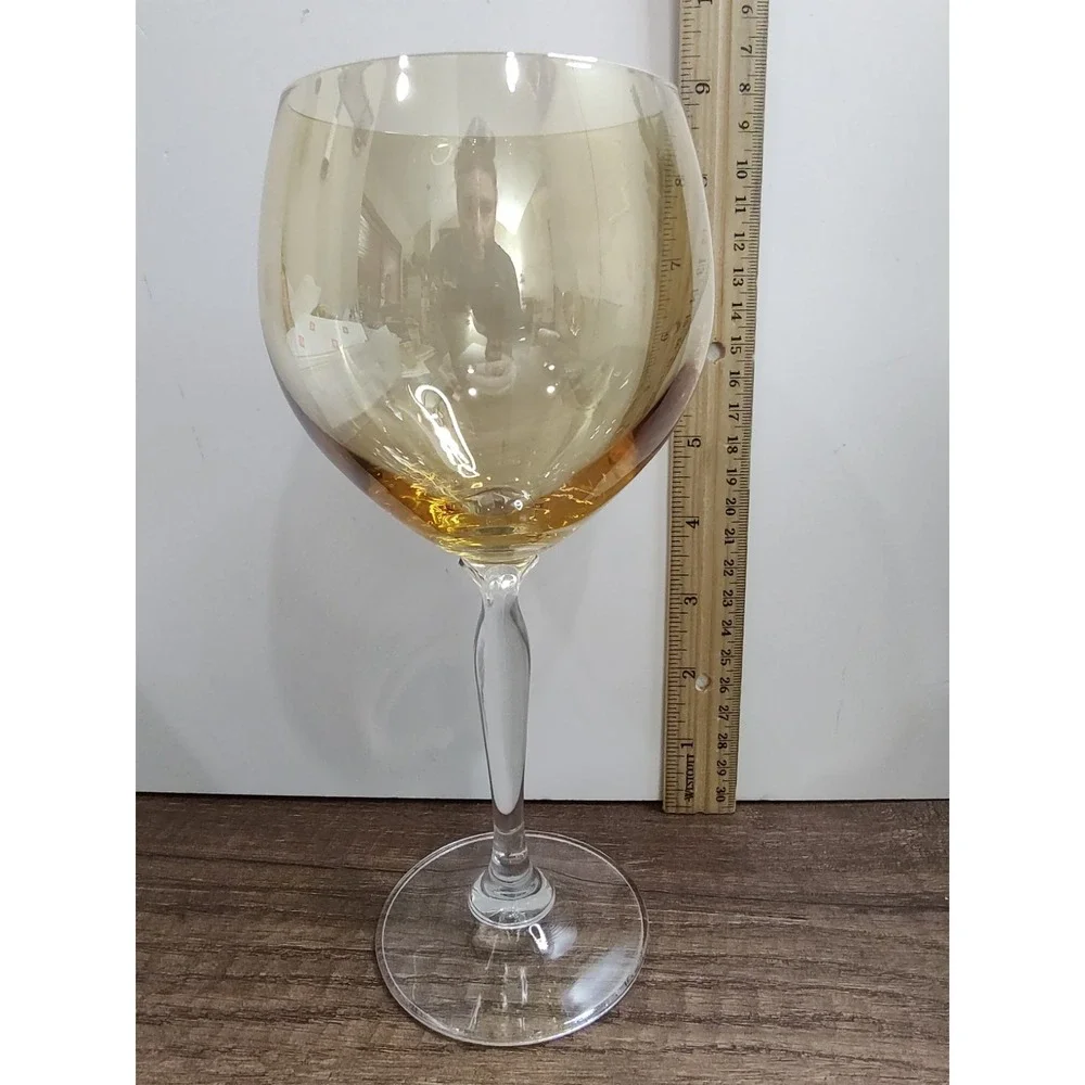 Pier 1 Amber Red Wine Glass